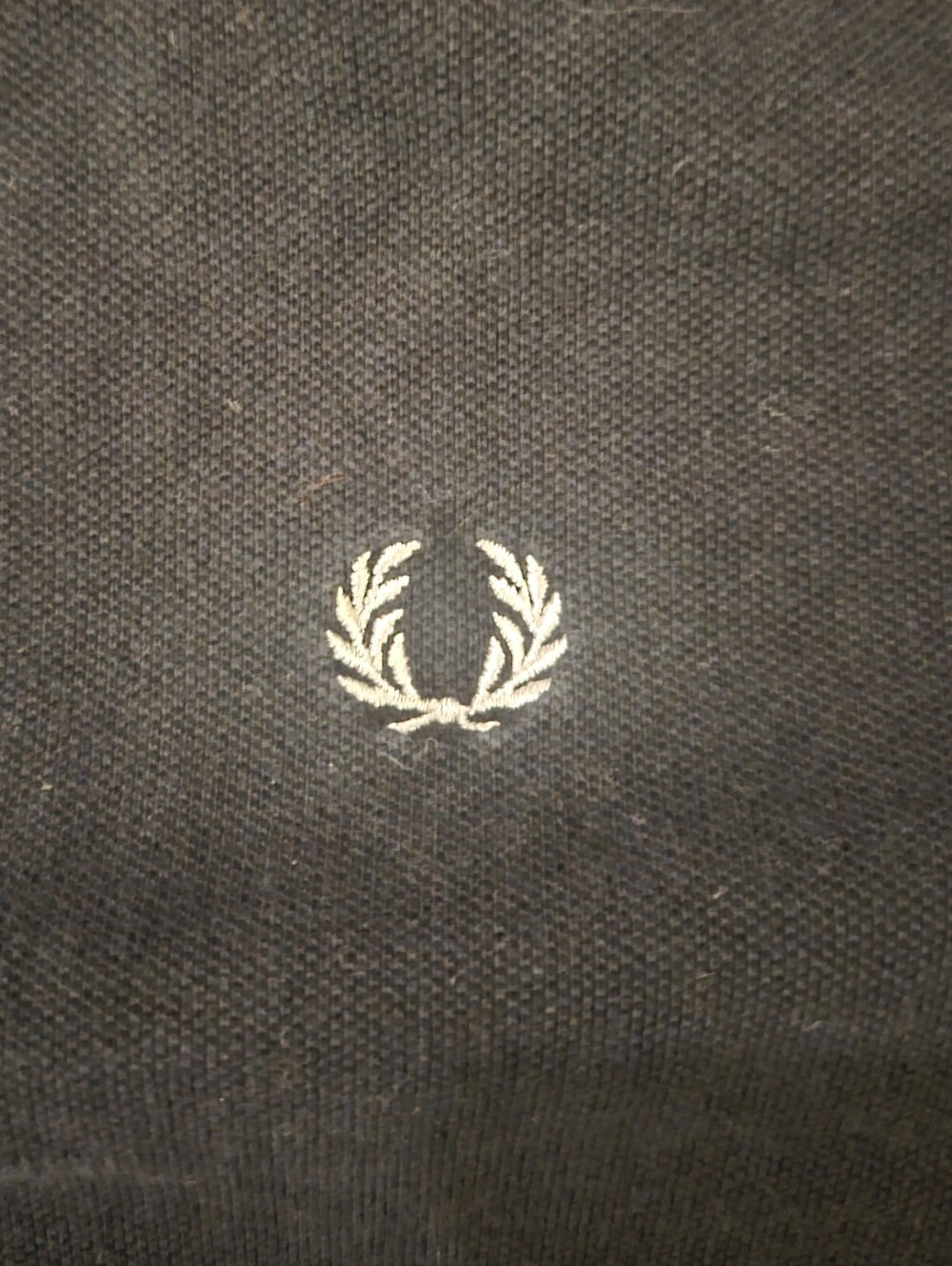 Fred Perry Black Polo with White Twin Tipping - Picture 3 of 4